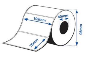 Epson C33S045540 Gloss Ink Die-Cut Labels 102mm x 76mm 