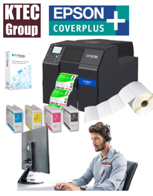 Package Deal - Epson C6000Ae - 4" Durable Colour Label Printer + Guillotine + Inks + Software + Labels + Set-up help + On-site free warranty