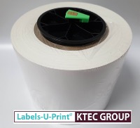 White satin ink poly roll for LX610e 125mm x 47M