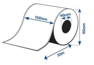 Epson C33S045538 Gloss Ink Continuous Label Roll 102mm wide x 33 Metres long