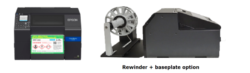 Package Deal -Epson ColorWorks C6500Ae - + 8 inch diameter Rewinder + base link plate