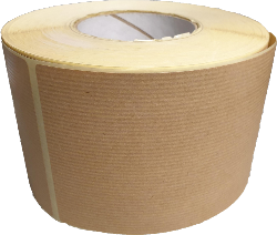 Brown wrapping paper look label 130mm x 150M lot of 50 rolls