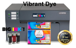 LX3000e DYE best for colour vibrancy- latest bulk ink tank model photo quality colour label printer 4800dpi 8 inch wide max £200 cash back if upgrade from old Primera