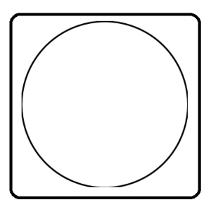 100mm round in a 105 square KTEC DJG High Gloss Labels with bleed border