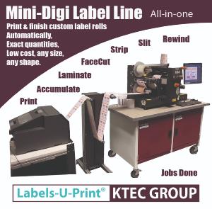 MINI-DIGI ® - Label Printing Cutting and Finishing Systems for any size or shape from low cost roll