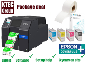 With 3 years warranty! - ColorWorks C6000AeMK -  FOR MATT LABELS  4" Durable Colour Label Printer + Guillotine + on-site free warranty - CALL FOR SAMPLES AND PACKAGE DEAL 01527 529713