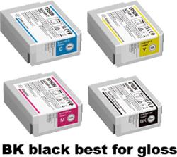 Deal -  Pigment Ink set CYMK for the Epson C4000BK Best for gloss labels