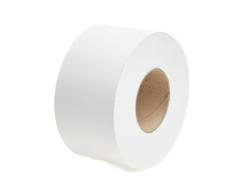 Plain slit to width rolls of self-adhesive label suitable for continuous printing and finishing 